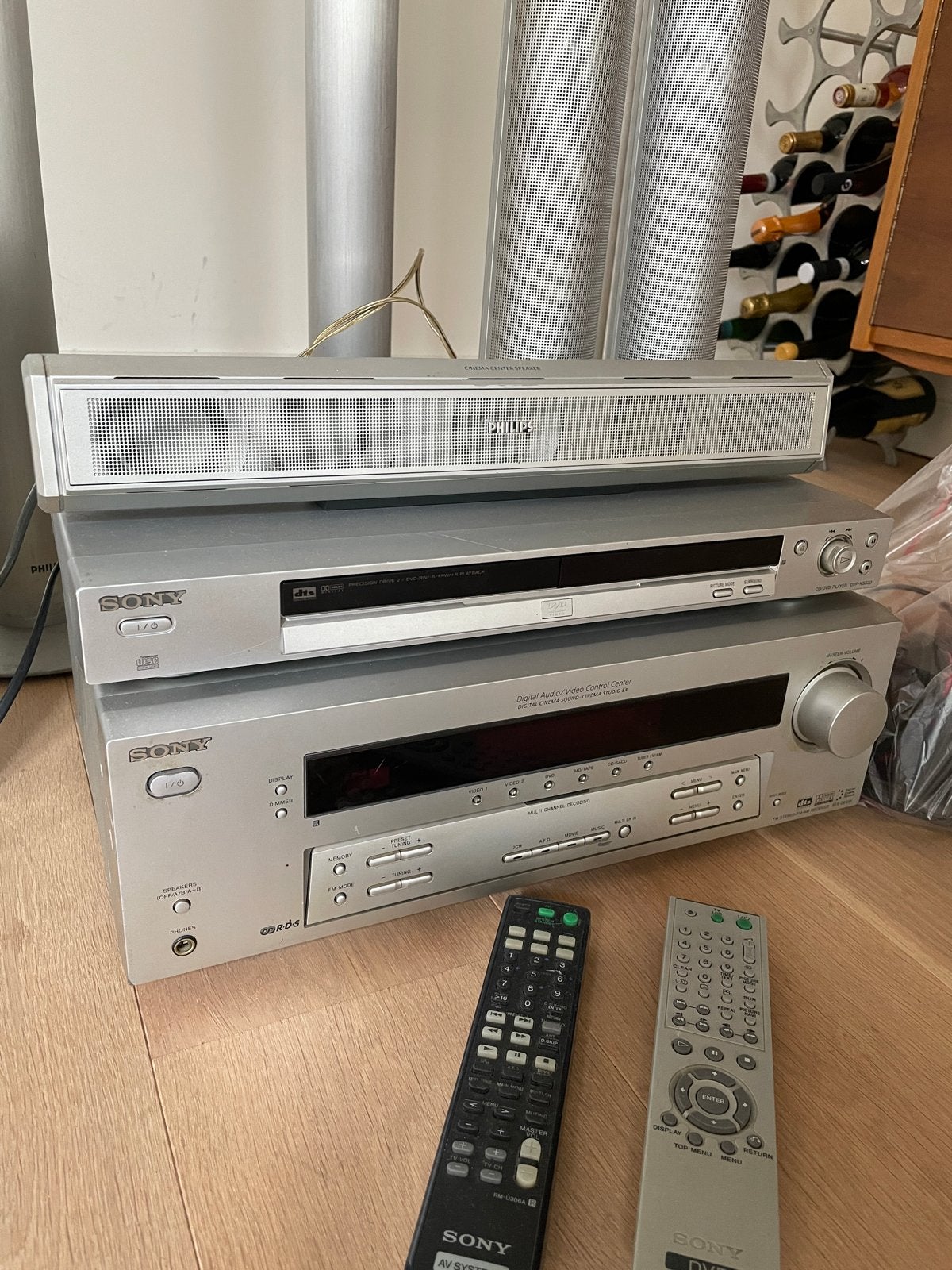 Sony Home Cinema Set met Philips Soundbar en Subwoofer, Ophalen, 70 watt of meer, Sony, Dvd-speler