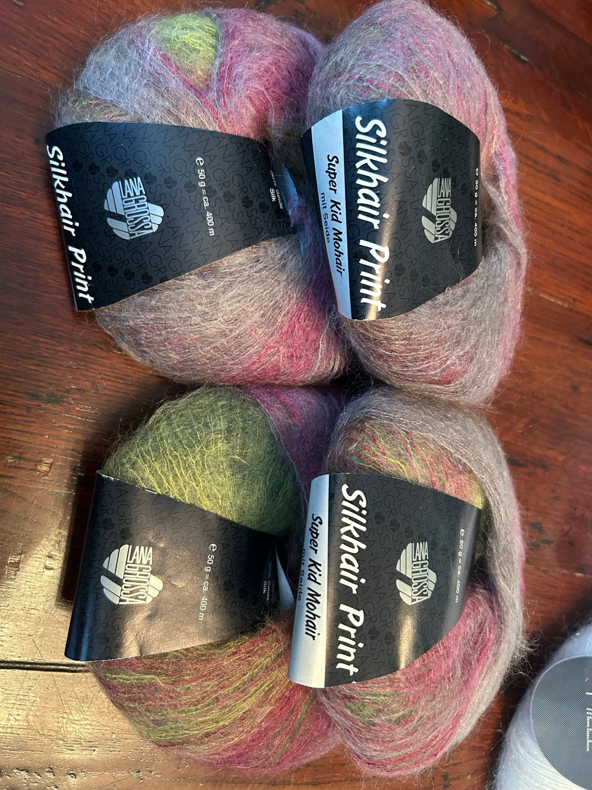 4 bollen Lana Grossa Silkhair Print - Mohair met Zijde, Ophalen of Verzenden, Nieuw, Breien of Haken, Wol of Garen