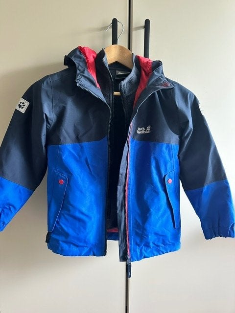 Jack Wolfskin 3 in 1 jas maat 128, Jongen of Meisje, Jack Wolfskin, Ophalen of Verzenden, Zo goed als nieuw