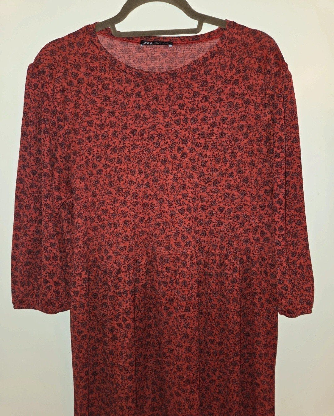 Zara rood met zwarte jurk maat L valt soepel, Zara, Ophalen of Verzenden, Maat 42/44 (L), Rood