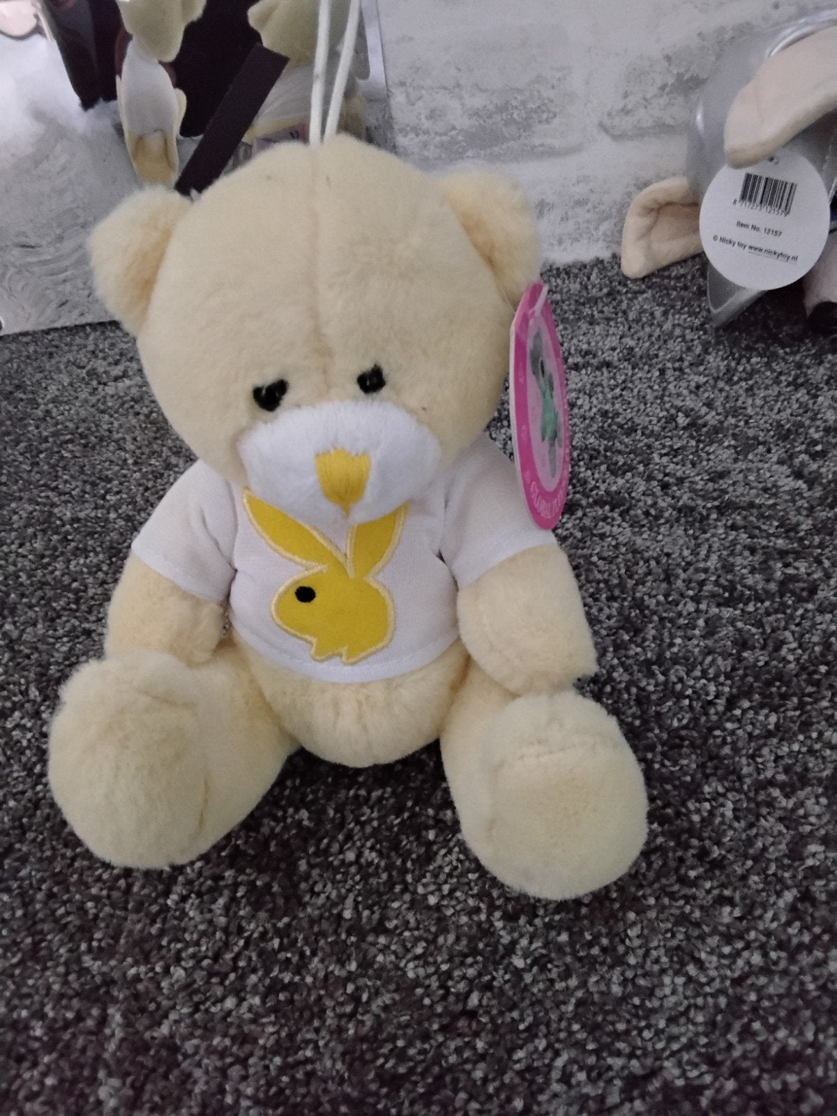 Nieuwe Global Pluche Toys Beer met Playboy-shirt, Kinderen en Baby's, Overige merken, Overige karakters, Beer, Ophalen of Verzenden