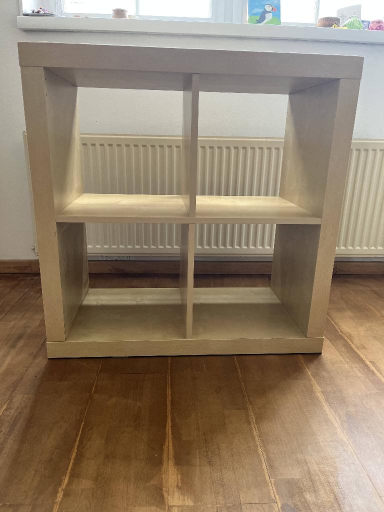 Kallax kast hout IKEA - 4 vakken, Ophalen, Gebruikt