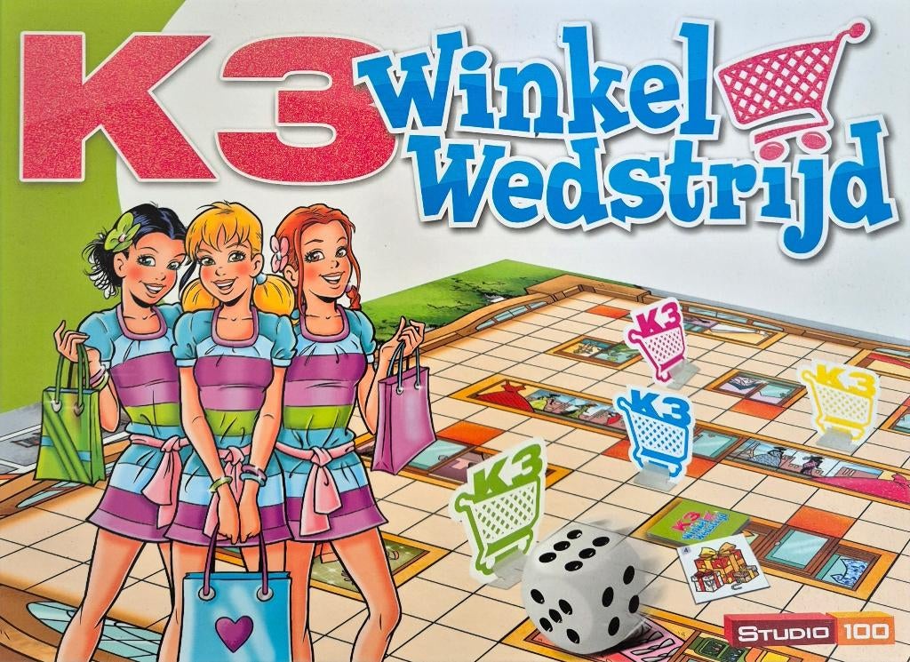 K3 Winkelwedstrijd spel, Hobby en Vrije tijd, Gezelschapsspellen | Bordspellen, Verzenden, Zo goed als nieuw, Studio 100