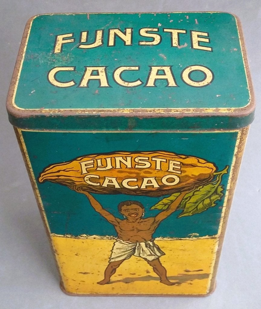 Omstreeks1900-1920 ZEER ZELDZAAM Cacao Poeder Chocolade Blik, Verzamelen, Ophalen of Verzenden, Gebruikt, Overige, Overige merken