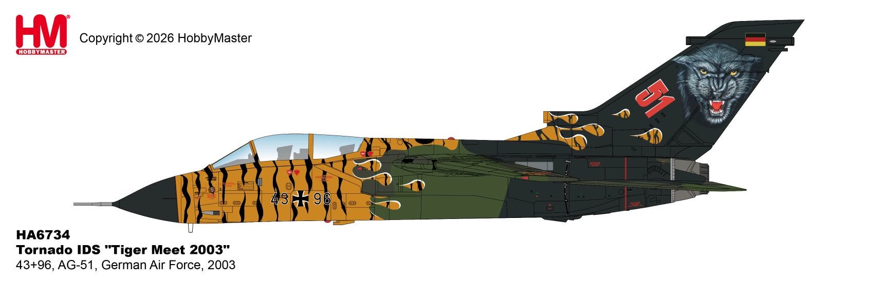 Hobby Master HA6734 | Panavia Tornado IDS, Ophalen, Schaalmodel, Nieuw, Pilot Station