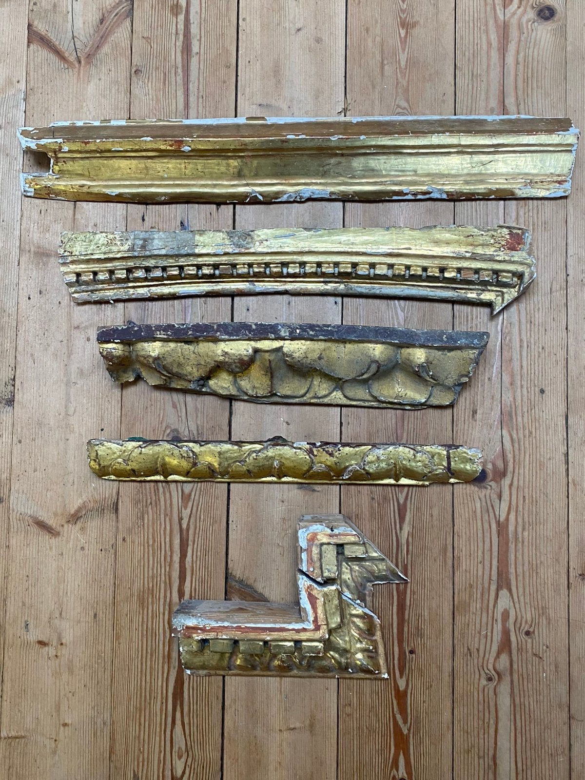 Collectie van 5 verguld hout lijsten, Ophalen of Verzenden