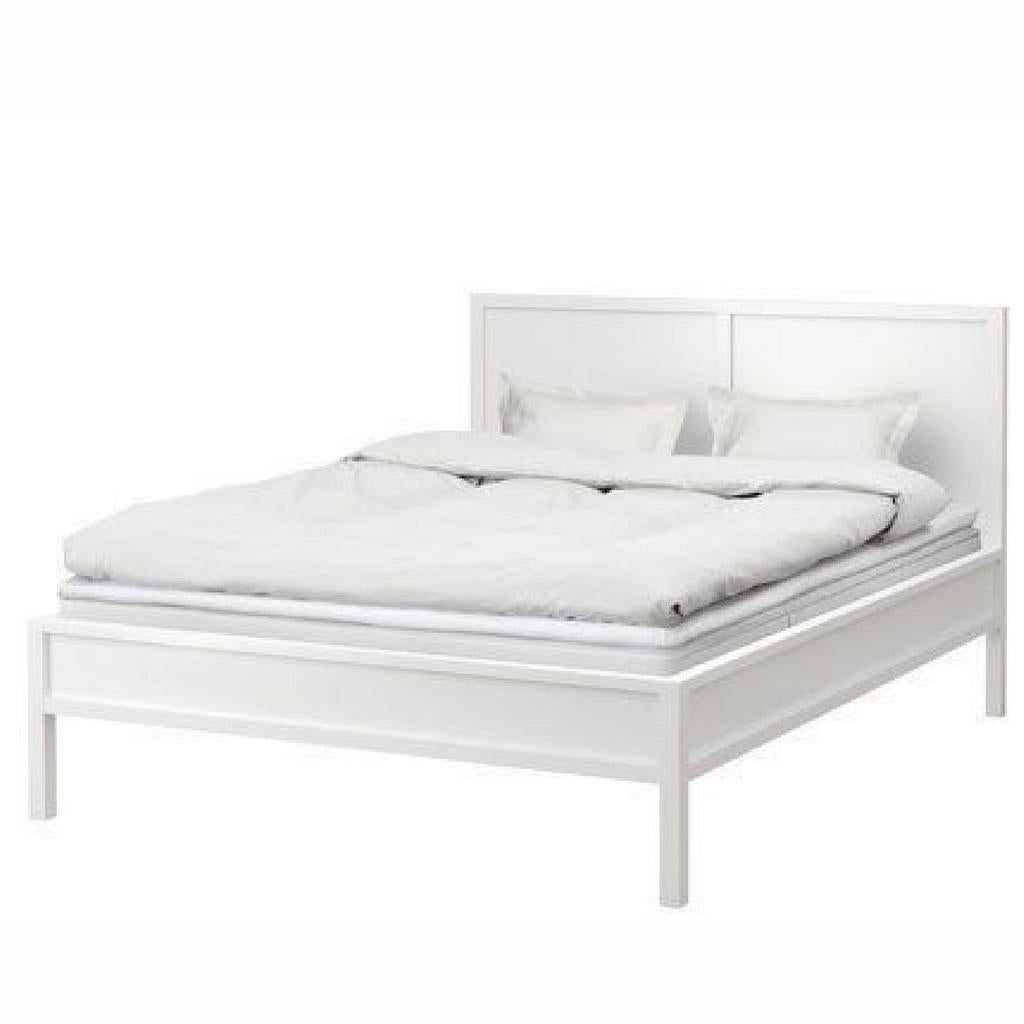 Ikea Trondheim bed, Ophalen, Gebruikt, Wit, Tweepersoons