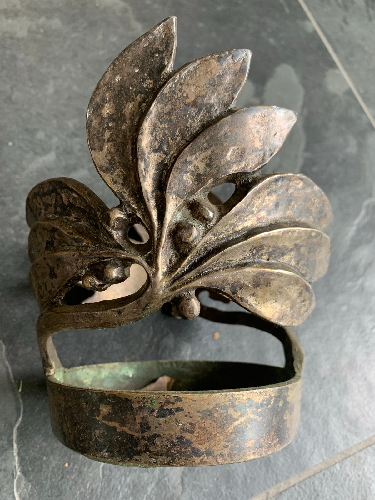 Art Nouveau Cachepot Houder - Jugendstil, Ophalen of Verzenden, Brons