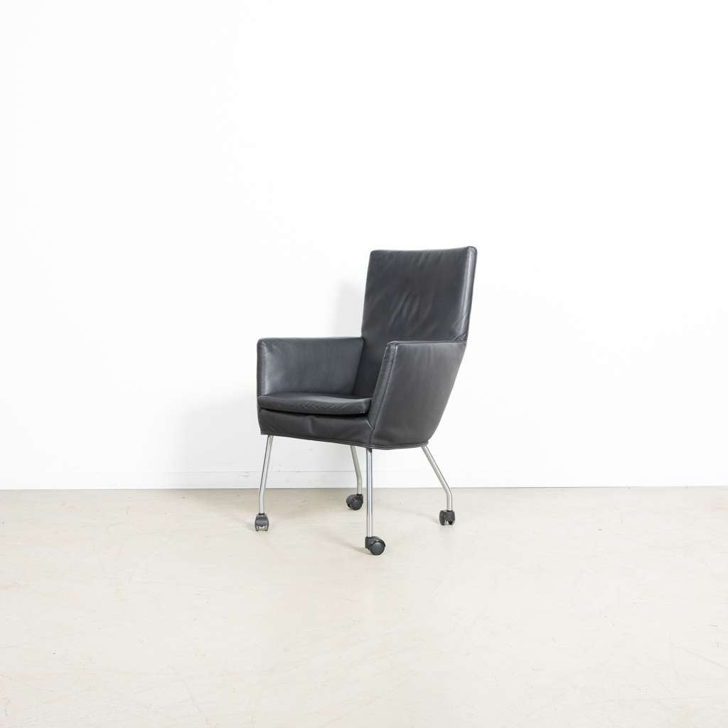 4x Label Donna Rock Stoel Zwart Leer - Chroom, Huis en Inrichting, Stoelen, Niet ingevuld, Zwart, Niet ingevuld, Zo goed als nieuw