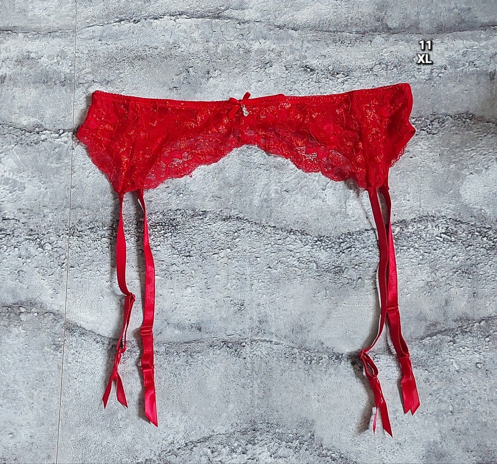 Sexy Rode kanten jarretelgordel XL, Ophalen of Verzenden, Rood, Overige typen