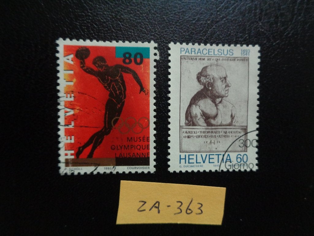 zwitserland - jaargebeurtenissen 1993 (za-363), Ophalen of Verzenden, Gestempeld