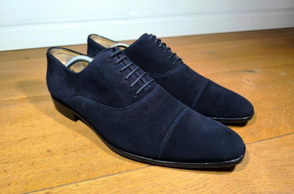 'Floris' van Bommel herenschoenen maat 10,5 / 45, Ophalen, Blauw, Zo goed als nieuw, Van Bommel