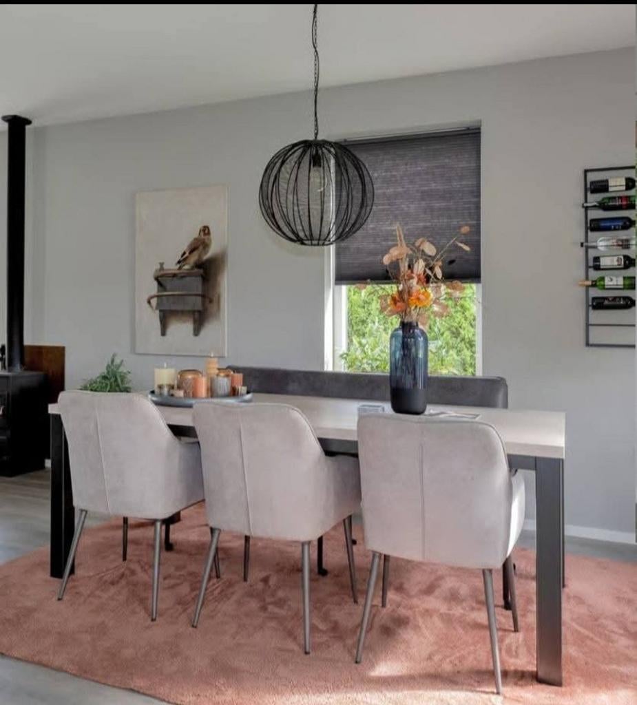 Mooie grote zwarte metalen hanglamp 53 cm, Ophalen, Zo goed als nieuw, 50 tot 75 cm