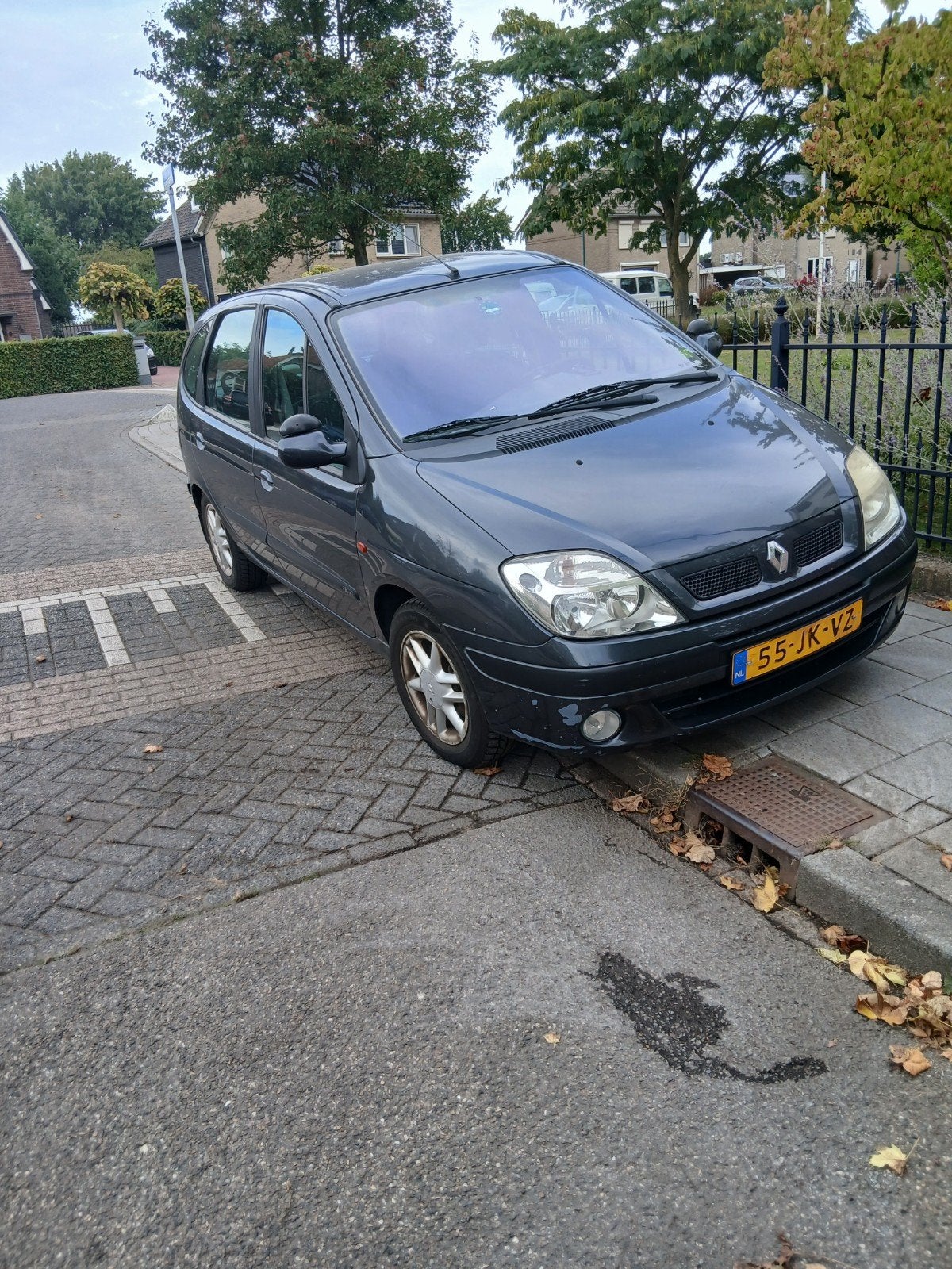 Renault Scénic 1.6 16V 2002 Grijs, Auto's, 1225 kg, 4 cilinders, Origineel Nederlands, Handgeschakeld