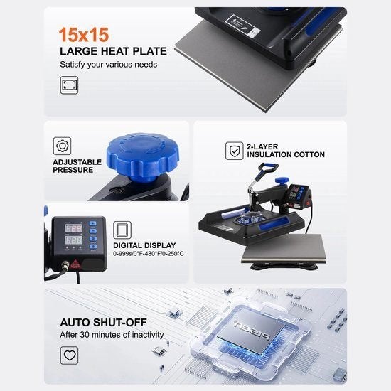 8-in-1 Multifunctioneel – Hittepers – Heat Press Machine, Corvance B.V., Verzenden, Nieuw, Corvancebol@gmail.com