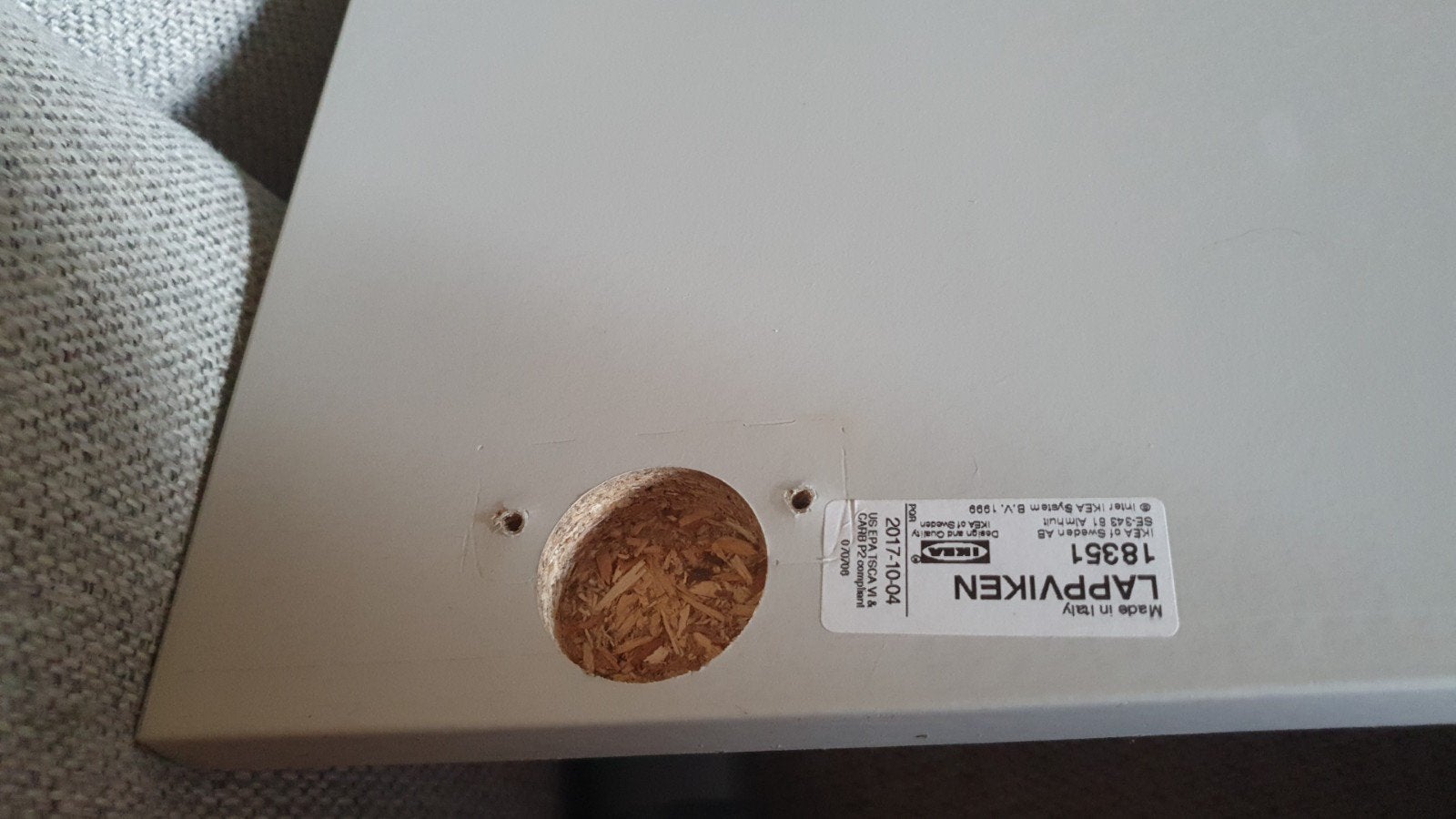 IKEA LAPPVIKEN Deur, licht grijsbeige, 60x64 cm, Huis en Inrichting, Ophalen, Gebruikt