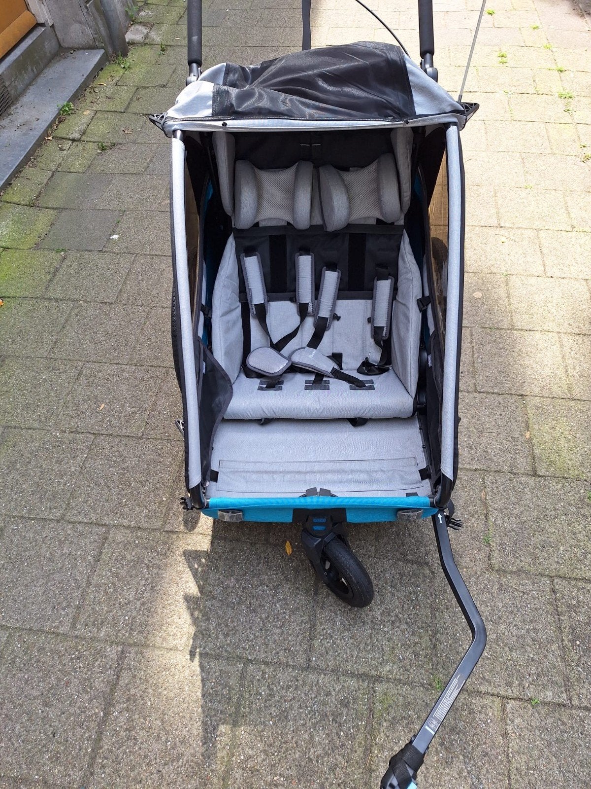 Qeridoo Kidgoo 2 Sport Kinderfietskar, Ophalen, Opvouwbaar, Zo goed als nieuw, Kinderkar