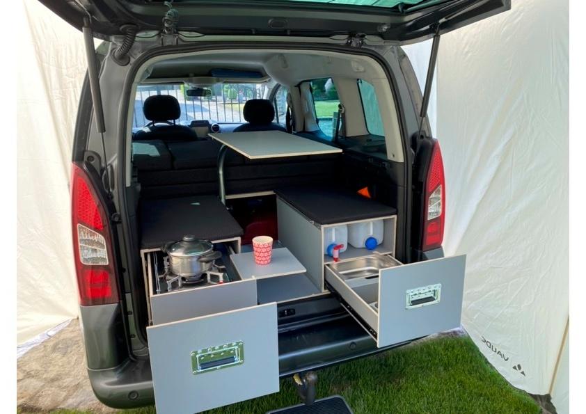Camperset Peugeot Partner, Citroen Belingo, enz. met tent, Ophalen, Zo goed als nieuw
