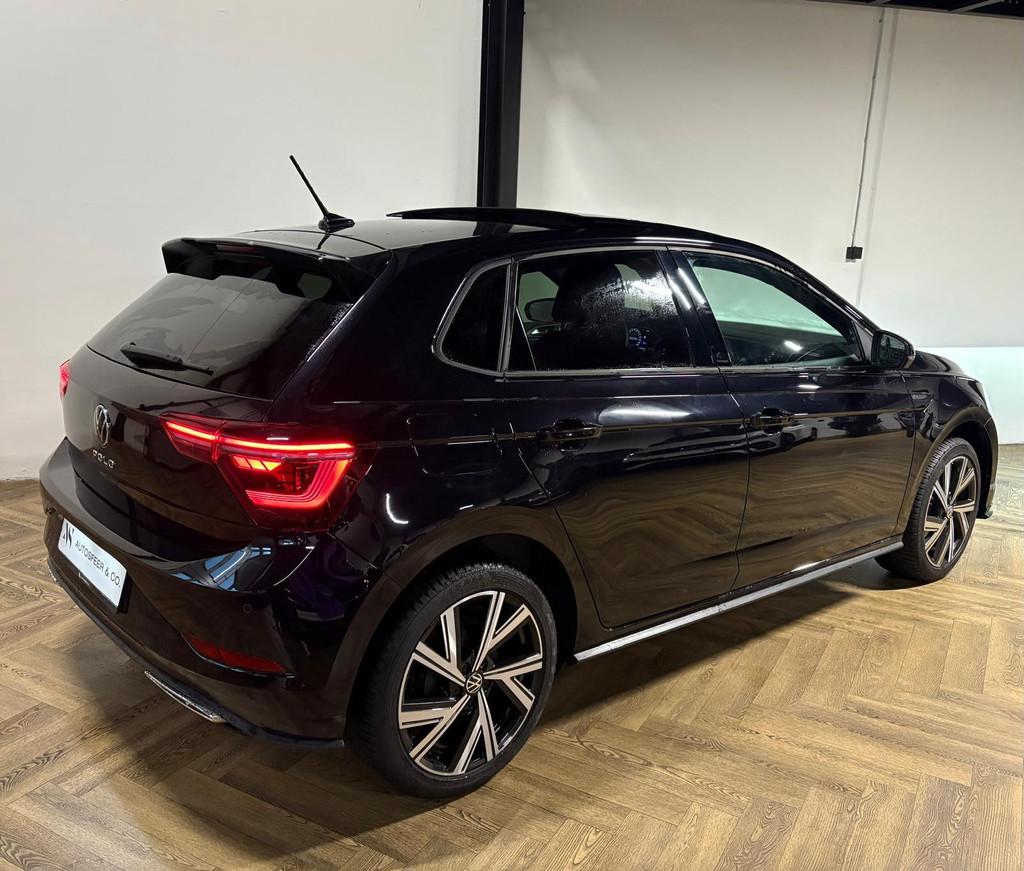 Volkswagen Polo 1.0 TSI R-Line Edition KEYLESS PANO', Auto's, Volkswagen, Gebruikt, 95 pk, Adaptive Cruise Control, Zwart