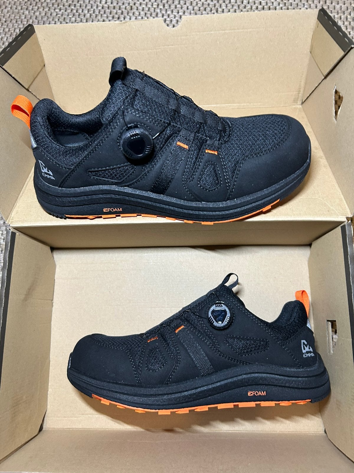 Nieuwe superlicht gewicht Emma schoenen mt 42 BOA sluiting, Kleding | Heren, Verzenden, Zwart, Nieuw, Werkschoenen