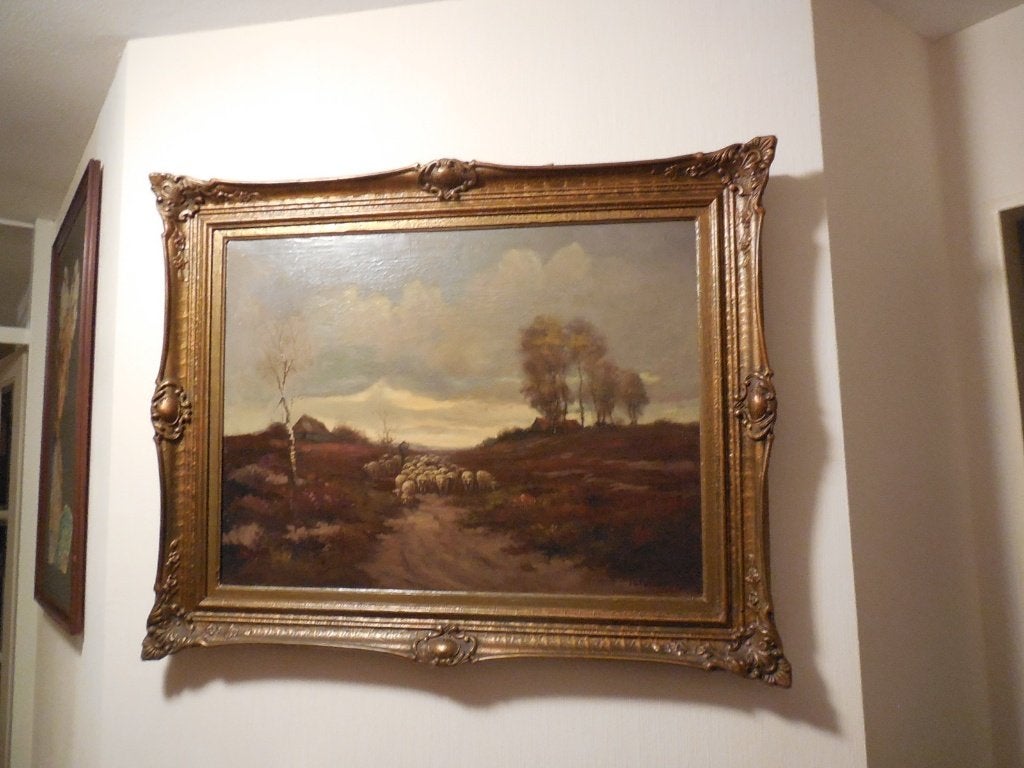 Schilderij met schapen, Antiek en Kunst, Ophalen