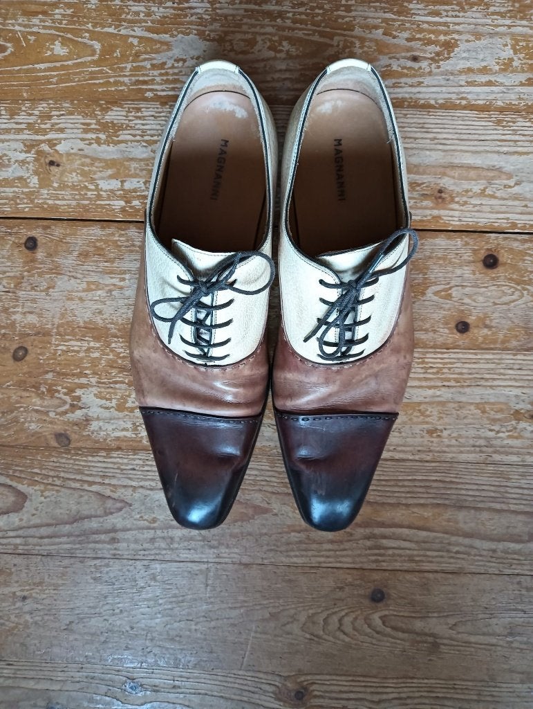 MAGNANNI leren schoenen maat 44, Bruin, Ophalen of Verzenden, Magnanni, Gedragen