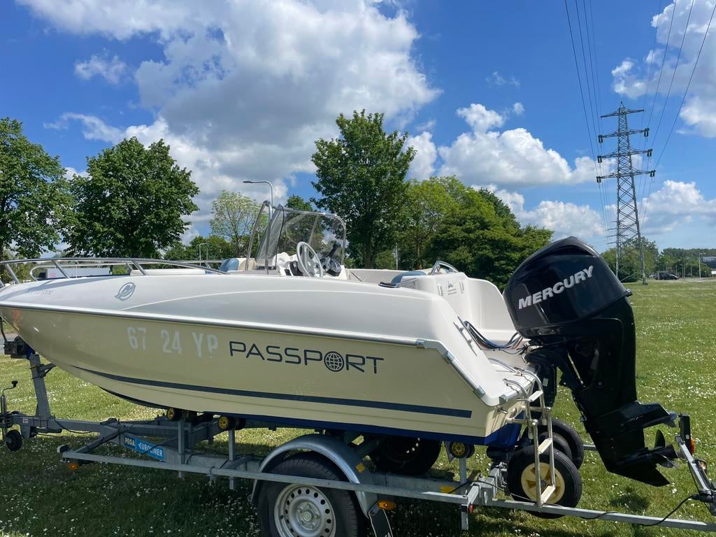Zeer nette Quicksilver 500 Sunshine + 50 pk Mercury, Ophalen, Zo goed als nieuw, Quicksilver, Buitenboordmotor