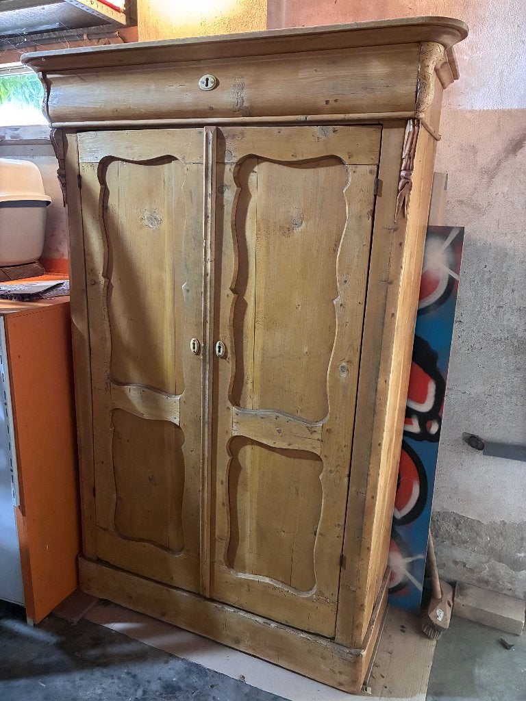 Biedermeier antiek grenen kast, Antiek en Kunst, Ophalen