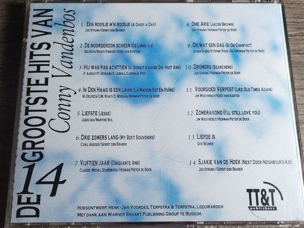 Conny Vandenbos – De 14 Grootste Hits Van Conny Vandenbos, Cd's en Dvd's, Cd's | Nederlandstalig, Ophalen of Verzenden, Zo goed als nieuw