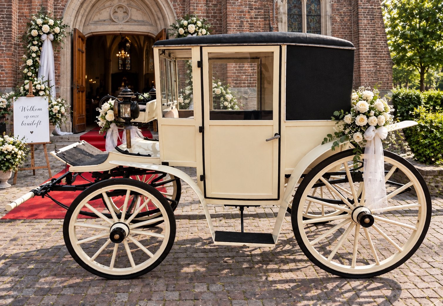 Unieke princes Trouwkoets voor Bruiloft of evenement huur, Dieren en Toebehoren, Nieuw, Overige typen, Paard