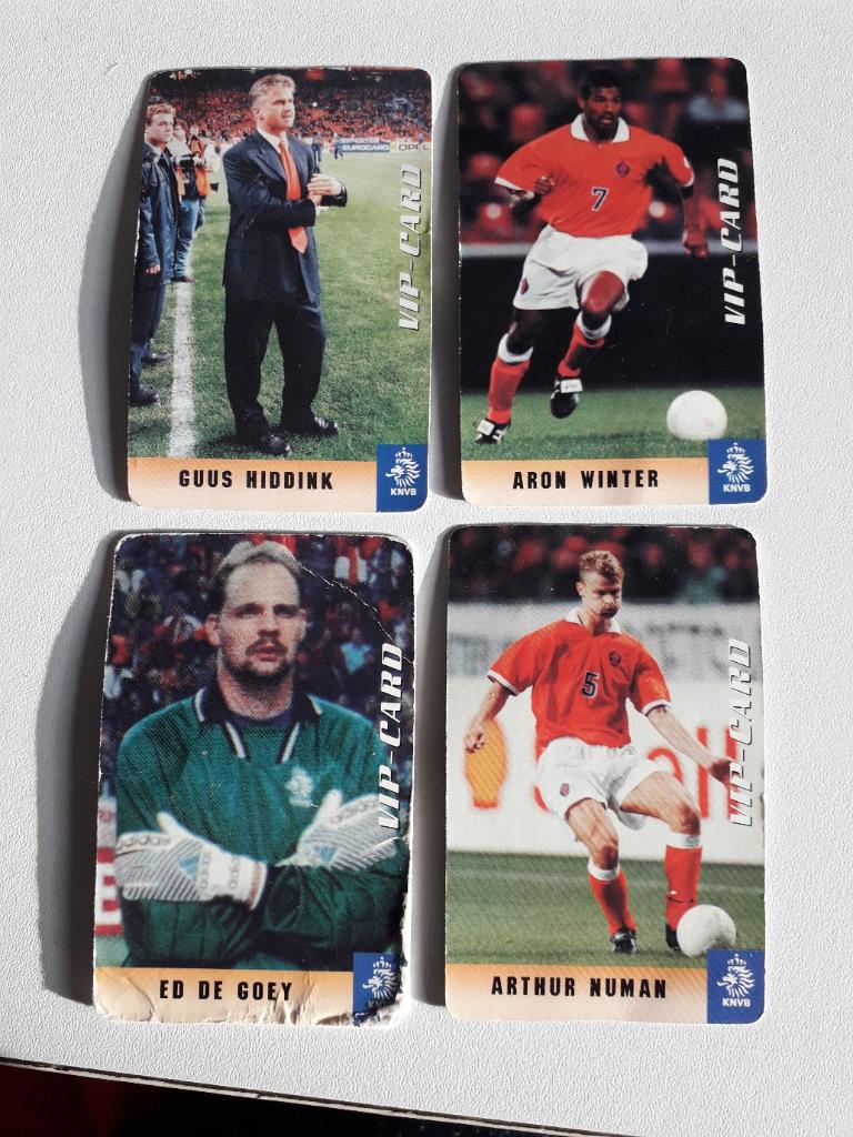 Sultana Vip-pas kaarten WK ‘98 4 stuks, Verzamelen, Ophalen of Verzenden, Gebruikt, Overige binnenlandse clubs, Spelerskaart