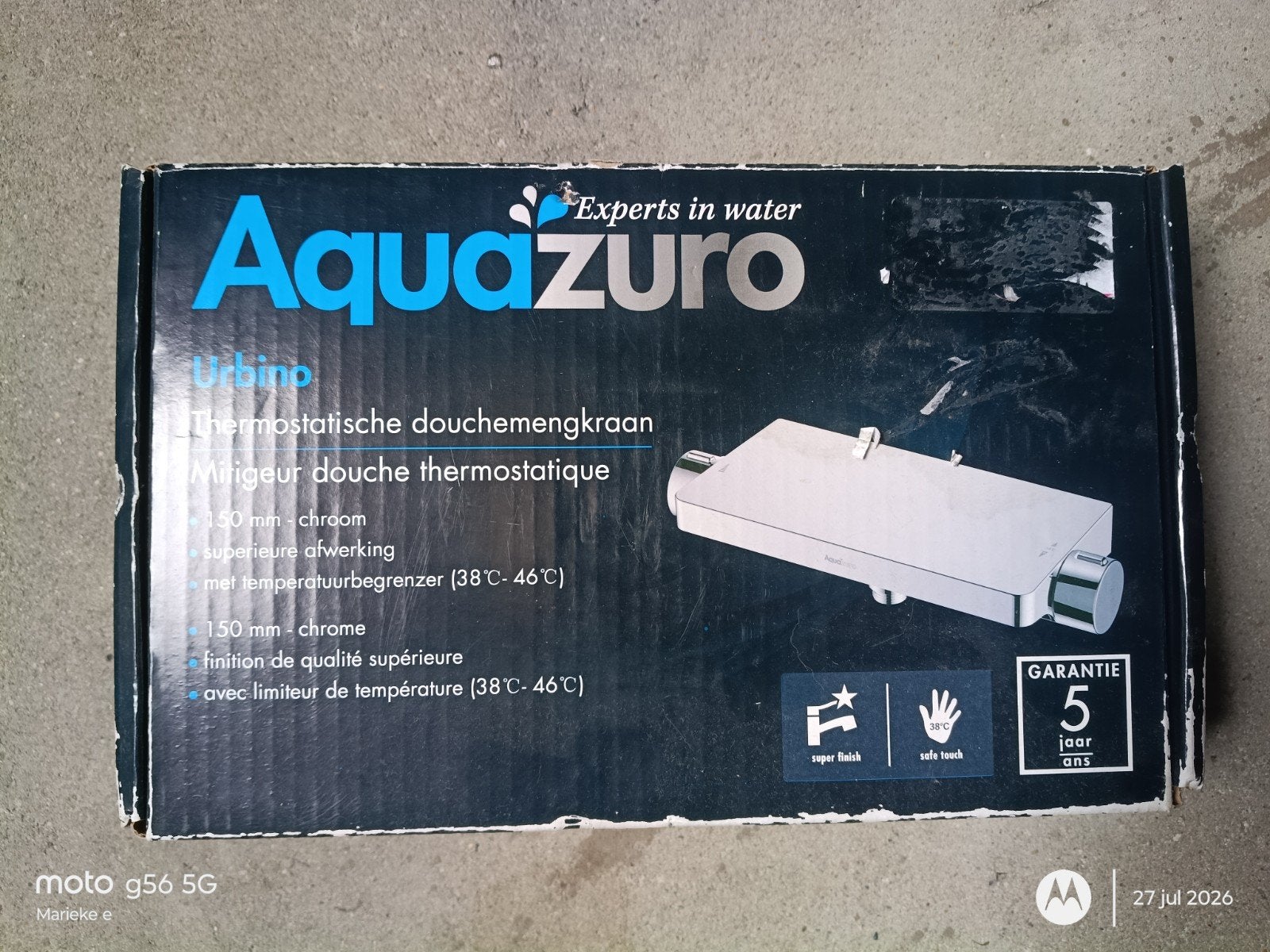 aquazuro thermostatische douchemengkraan, Ophalen, Nieuw