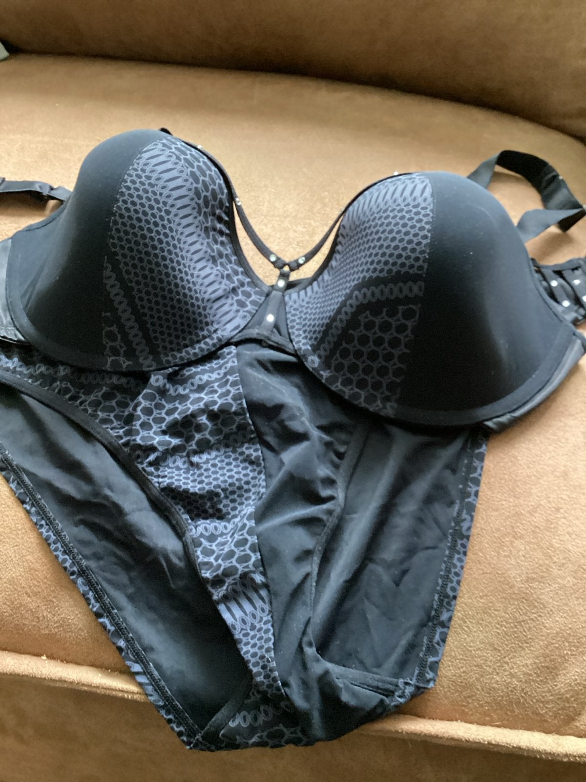 Marlies Dekkers Undressed BH en Slip Set - Zwart met print, Ophalen of Verzenden, Zwart, Setje