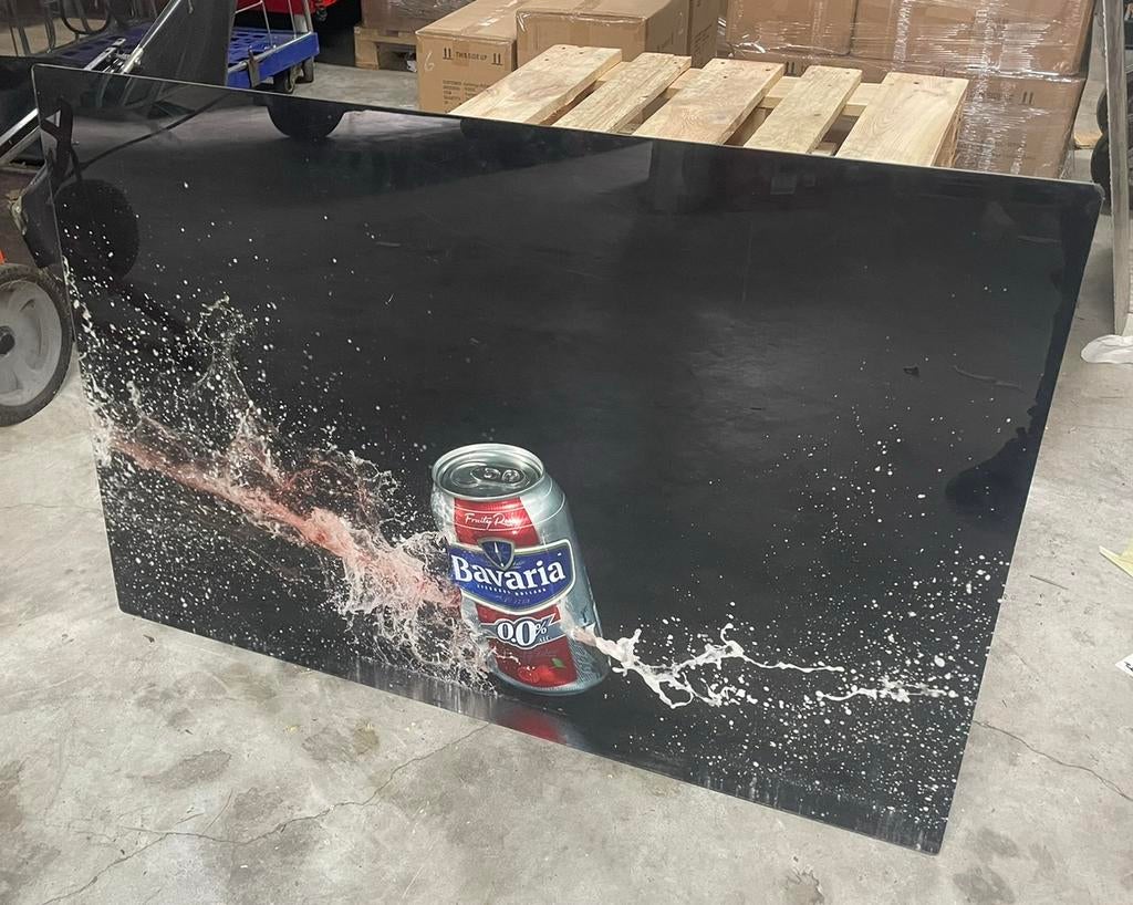 Reclame bord bavaria 120 x 80 cm, Ophalen, Zo goed als nieuw, Reclamebord