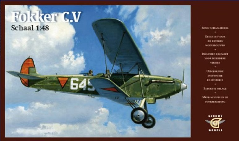 Gezocht Geromy Models 1/48 Fokker C.V. of C.X., Zo goed als nieuw, Groter dan 1:72, Vliegtuig, Ophalen