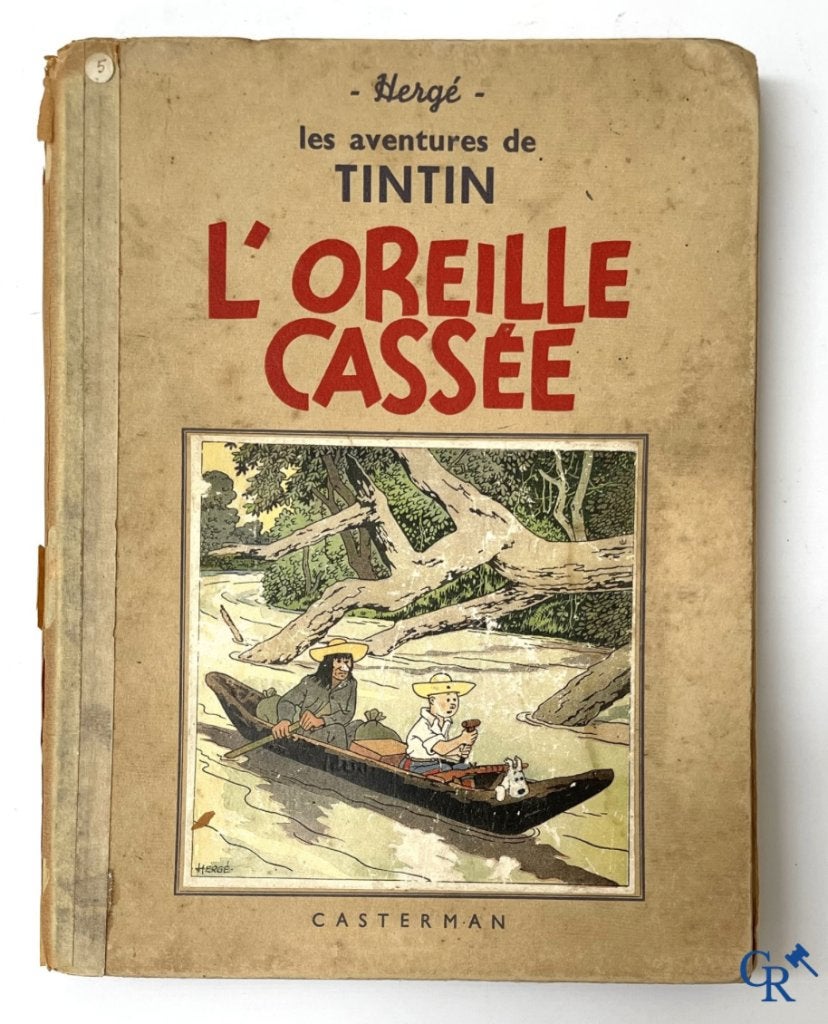 Origineel stripboek Kuifje L'Oreille Cassée Casterman 1941, Gelezen, Eén stripboek, Ophalen of Verzenden, Hergé