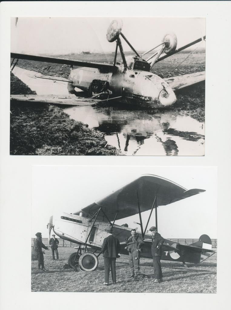 2x foto Fokker C.IV C.X LVA KNIL, Verzenden, Gebruikt, Kaart, Foto of Prent