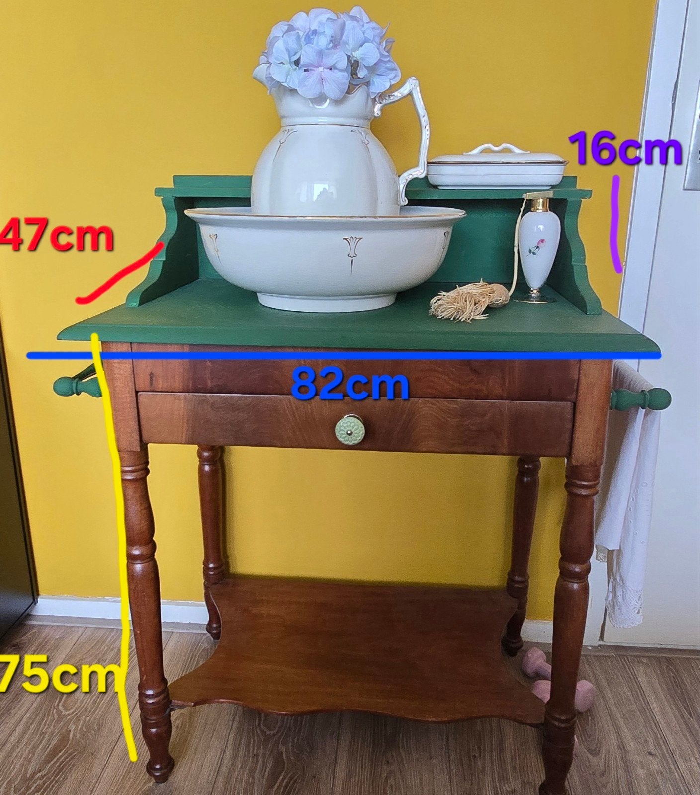 Antiek, Vintage , tafel, lampetstel ., Ophalen