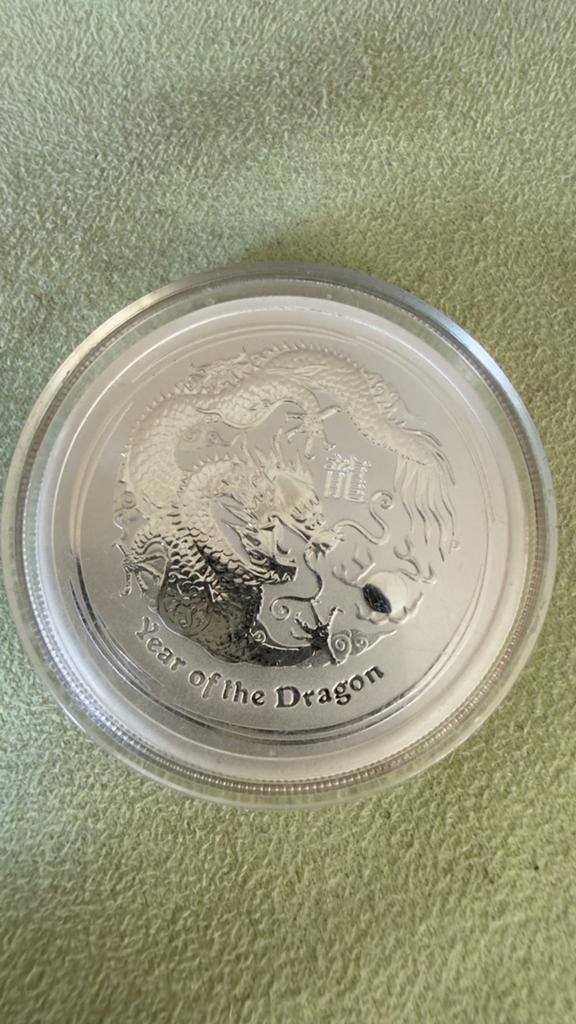 Year of the Dragon Silver Coin - 2012 1/2 oz, Verzenden, Zilver