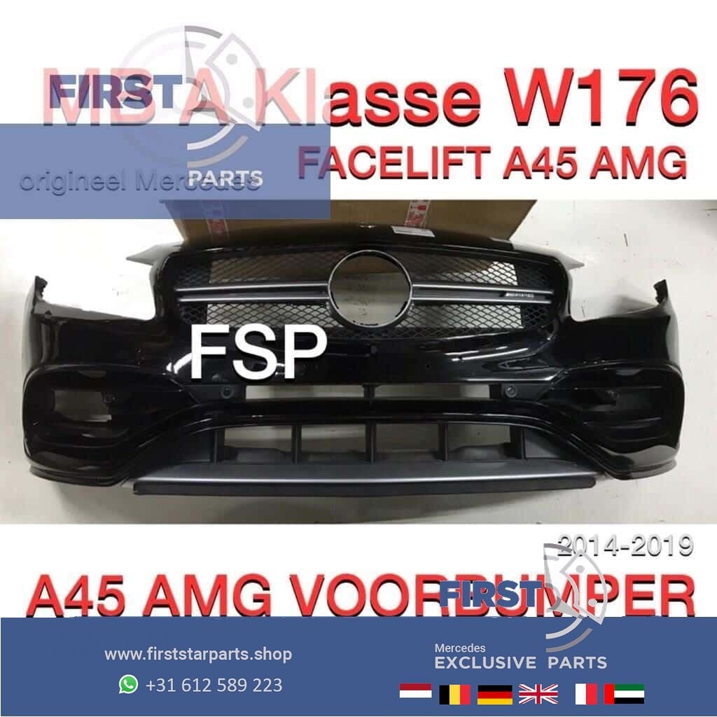W176 Facelift A45 AMG Voorbumper compleet Mercedes A Klasse, Auto-onderdelen, Gebruikt, -, Voor, Ophalen of Verzenden