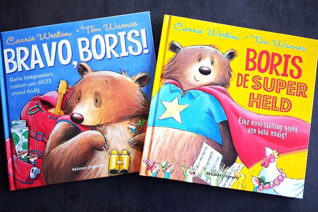 Bravo Boris & Boris als Superheld - Carrie Weston/Tim Warnes, Verzenden, Zo goed als nieuw, Carrie Weston/Tim Warnes, Prentenboek