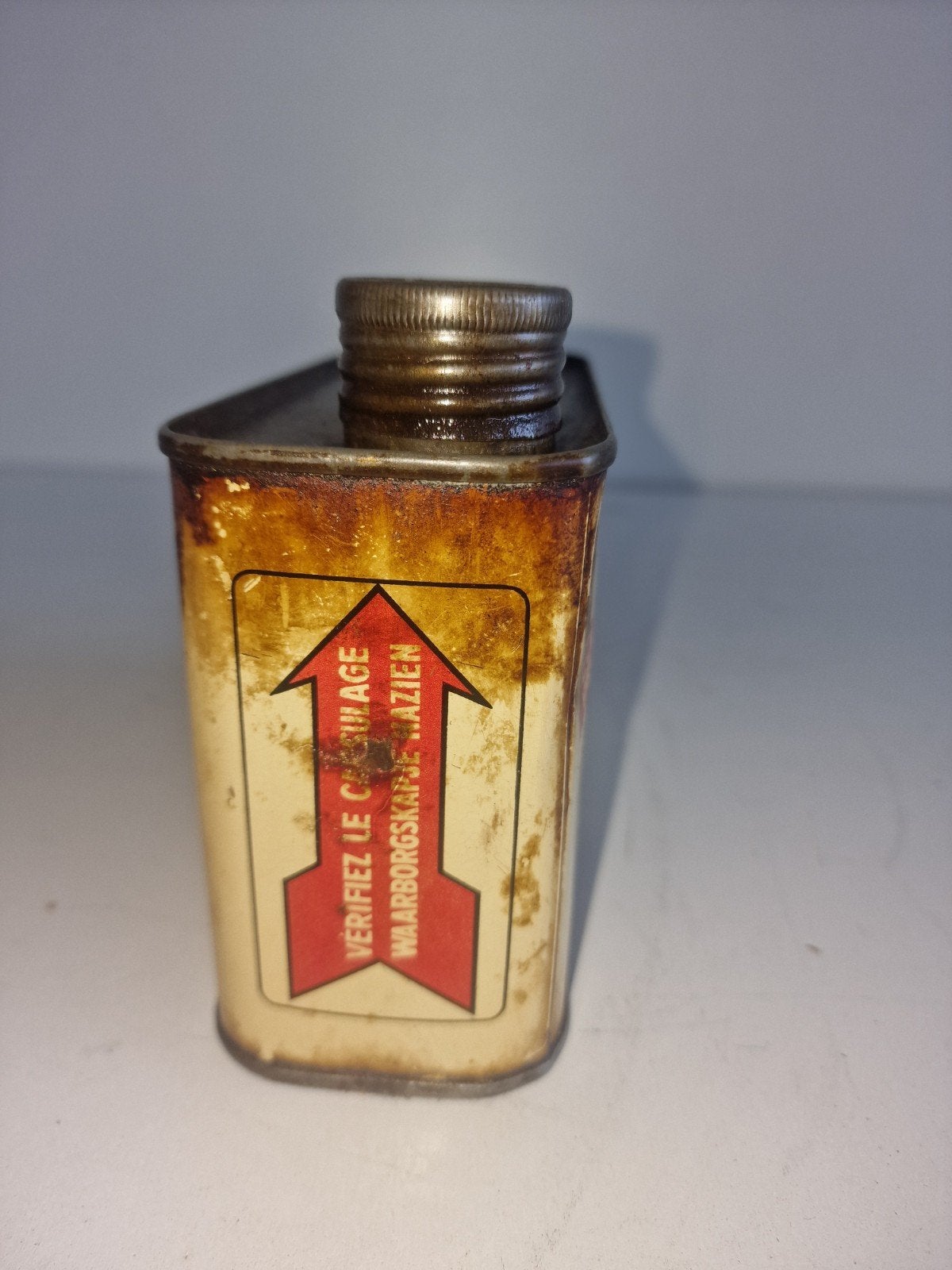Mobioil blik, Ophalen, Gebruikt