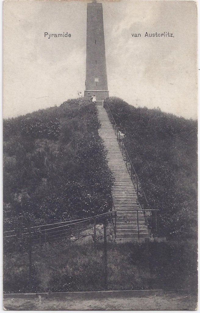 Pyramide van austerlitz oude gelopen ansichtkaart ( a1921, Verzamelen, Ophalen of Verzenden, 1940 tot 1960, Gelopen