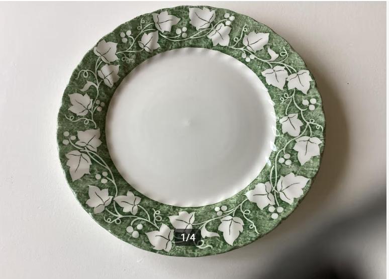 1 los dinerbord, plat bord Klimop, wingerd Churchill Engels, Ophalen of Verzenden, Zo goed als nieuw, Bord(en), Overige stijlen