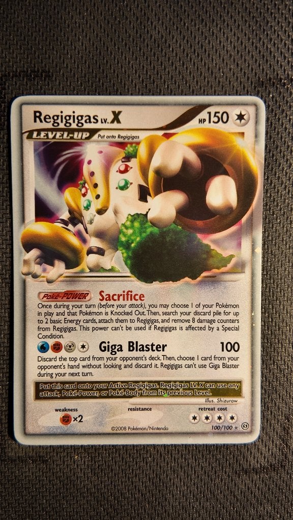Regigigas LV.X 100 Stormfront | Pokemon kaart, Ophalen, Zo goed als nieuw, Losse kaart, Foil