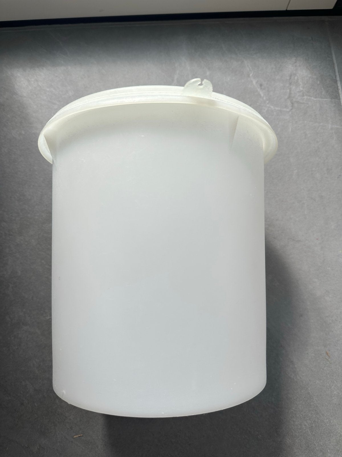 Tupperware wasemmer met deksel - Ø 20 cm, Gebruikt, Verzenden, Wit, Met deksel