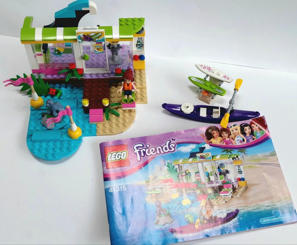 Lego Friends 41315 Heartlake Surf Shop, Ophalen of Verzenden, Zo goed als nieuw, Complete set, Lego