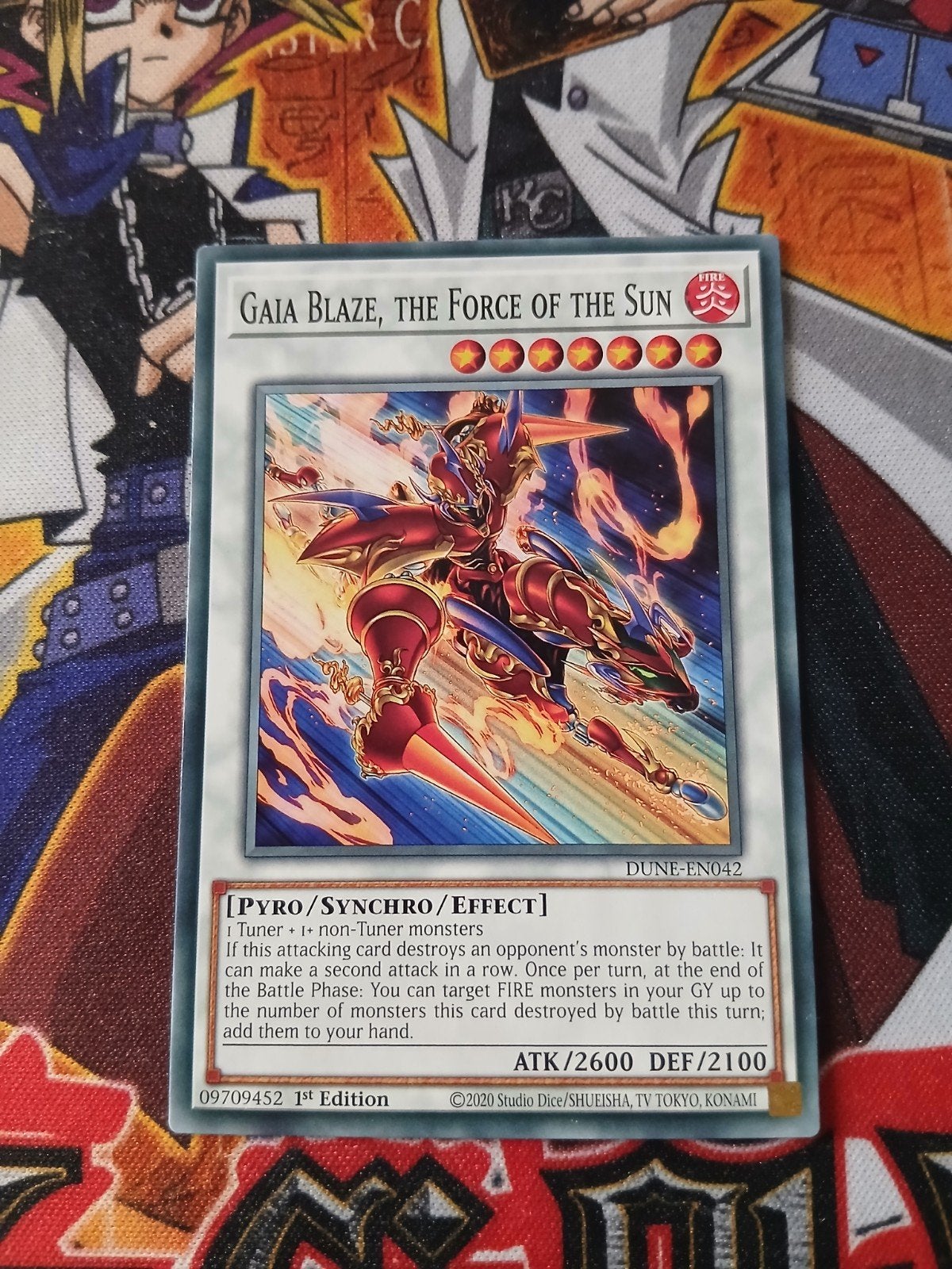 Gaia Blaze the Force of the Sun - DUNE - Yu-Gi-Oh, Hobby en Vrije tijd, Ophalen of Verzenden, Zo goed als nieuw