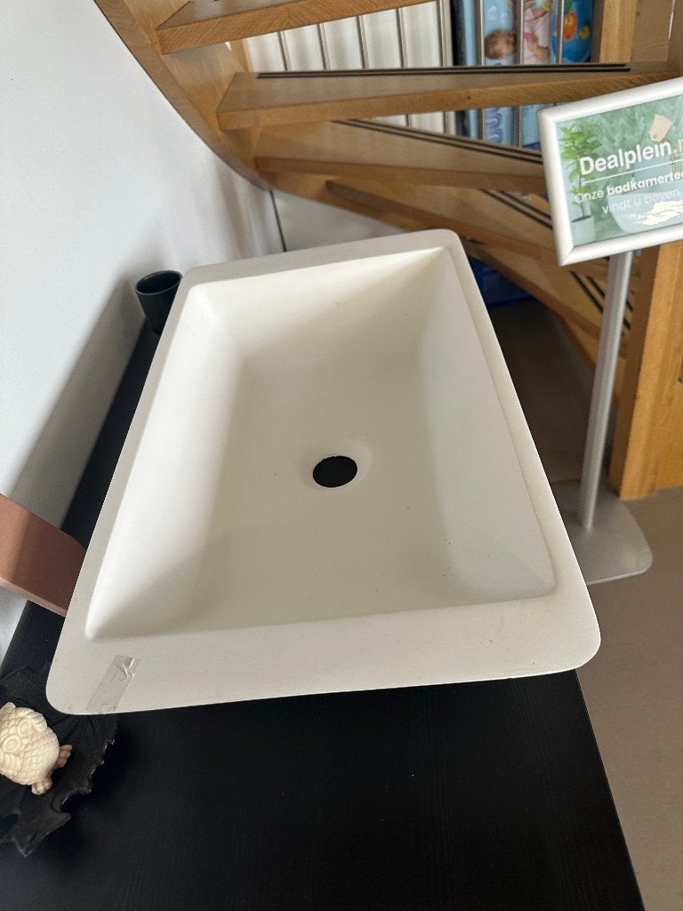 Wastafel Waskom Solid Surface Mat wit 59x35, Doe-het-zelf en Verbouw, Sanitair, Ophalen, Nieuw, Wastafel, Onbekend