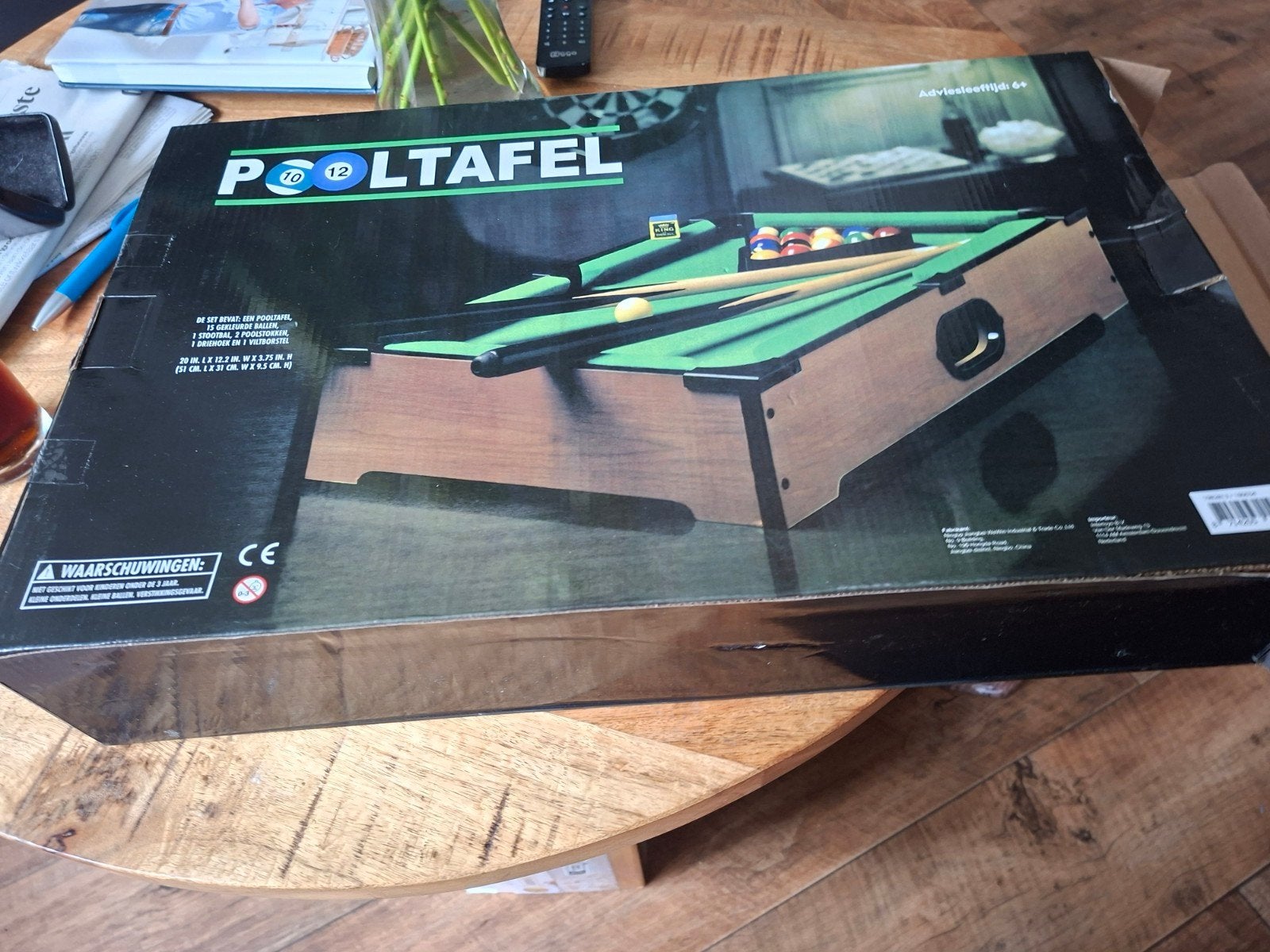 nieuw in doos Pooltafel 10 euro, Ophalen, Nieuw, Pooltafel
